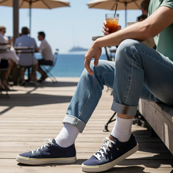 Polo Ralph Lauren Cantor Low Canvas Shoe Men’s Size 11 Blue - Picture 8 of 8